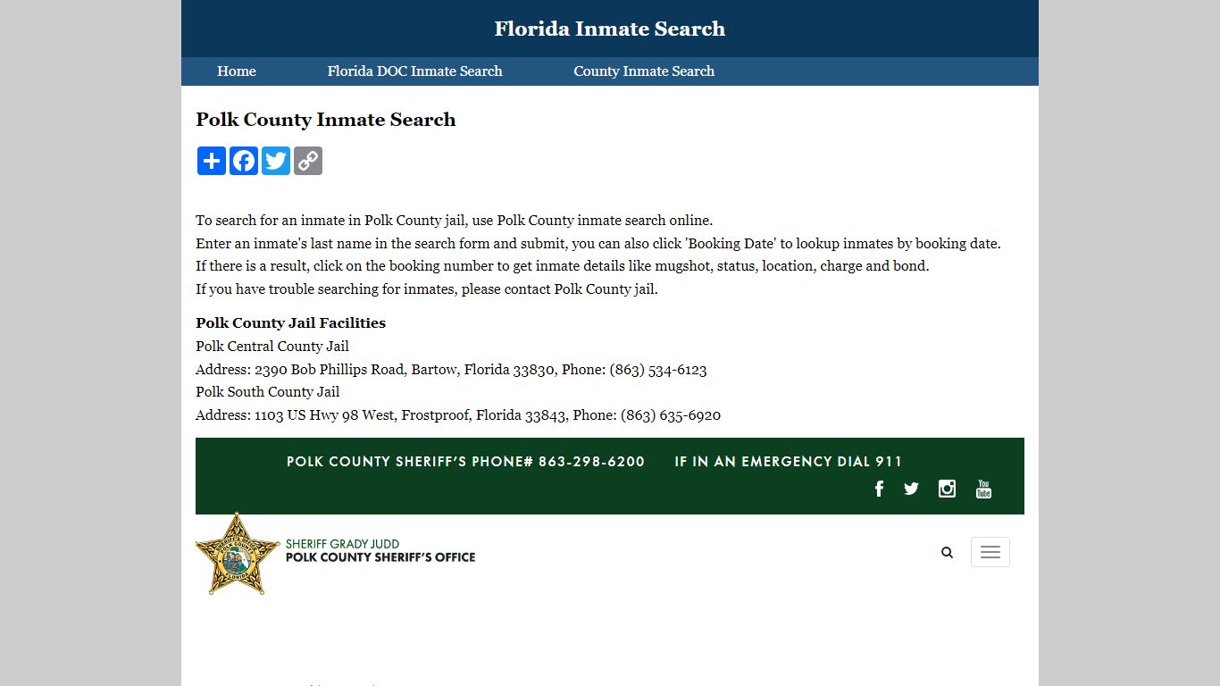 Polk County Inmate Search